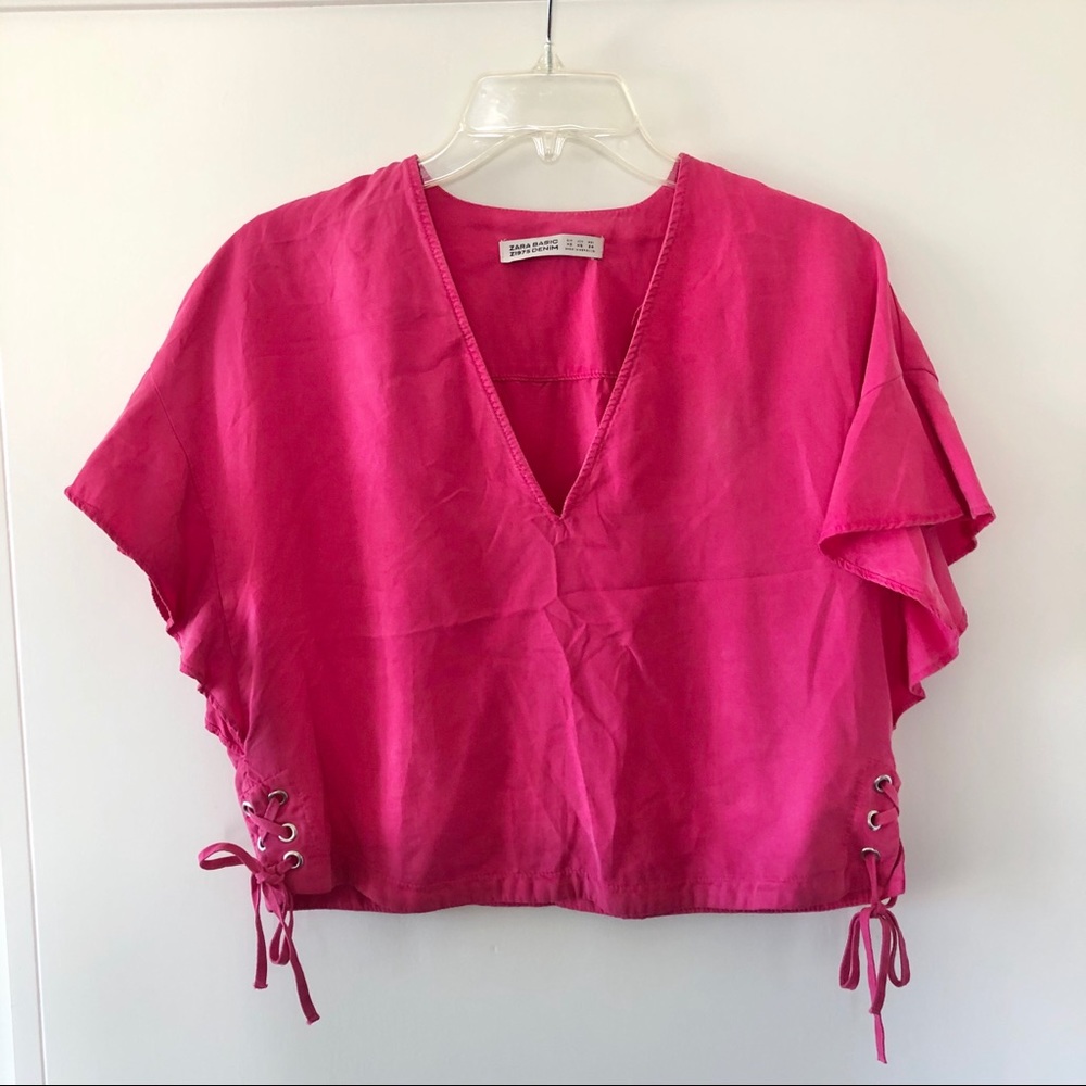 Zara V-Neck Crop Top NWOT